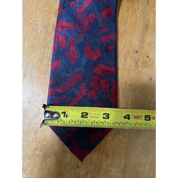 VTG ADOLFO Couture Abstract Blue&red Neck Tie Designer Professional 57x3.75in - Picture 3 of 4